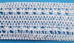 5 Yards 3 1/8" White Stretchy Lace Trim 47541 - Image 2