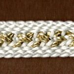 5 Yards 3/8" Gold in Middle on Ecru Trim 27641