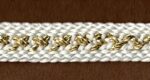5 Yards 3/8" Gold in Middle on Ecru Trim 27641
