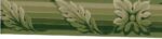 Raymond Waites Green Leaf & Rosette Wallpaper Border on Drapery Rod - AV057113B - Image 2
