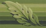Raymond Waites Green Leaf & Rosette Wallpaper Border on Drapery Rod - AV057113B - Image 3