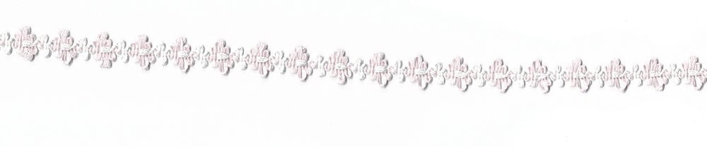 57-859.jpg 5 Yards 3/4" Pink and White Woven Trim 46357P - Image 1