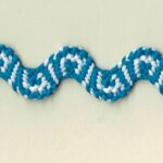 5 Yards 1/2" Turquoise, White Ric Rac Trim 27136