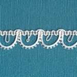 5 Yards 3/4" White Scalloped Button Loop Trim 43083
