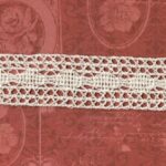 5 Yards 1 1/8" Cream Cotton Lace Trim 45499C