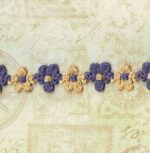 5 Yards 5/8" Purple and Gold Woven Trim 47159 - Image 2