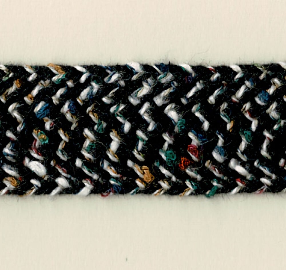 57-929.jpg 5 Yards 7/8" Black, Multi-color Trim 27630B - Image 1