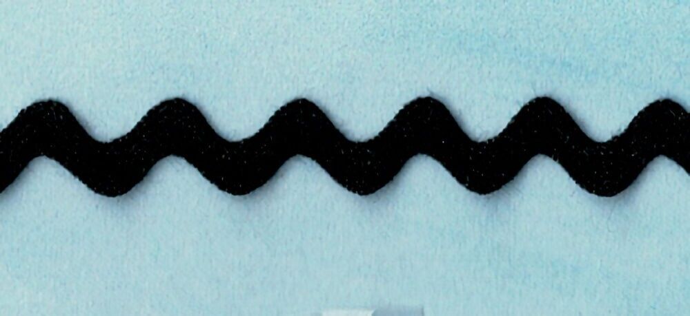 57-972.jpg 5 Yards 3/8" Black Ric Rac Trim RR21CO - Image 1