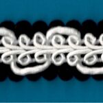 5 Yards 5/8" Black, White Gimp Trim 45741