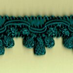 5 Yards 3/4" Jade Green Scalloped Triple Loop Gimp Trim with Lip TR96HGN