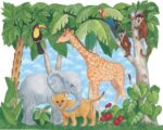 Baby Animals Wall Mural - 6' x 7' - Brewster - Die-Cut - 259-72001