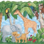 Baby Animals Wall Mural - 6' x 7' - Brewster - Die-Cut - 259-72001
