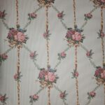 Bouquets of Roses Stripe Wallcovering - F. Schumacher - Vintage - 514390