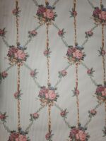 Bouquets of Roses Stripe Wallcovering - F. Schumacher - Vintage - 514390