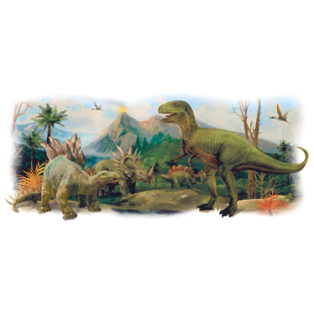 57.jpg Dinosaurs Giant Scene Peel and Stick Die-Cut Wall Graphic - RMK3053TB - Image 1