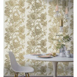 Marquis Gold Floral Wallpaper - Crown - Brewster - 2834-M1474 - Image 3
