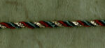 5 Yards 5/32" 4mm Burgundy, Green, Gold Foil Twist Cord Trim 780-76