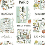 City Maps Peel and Stick Wallpaper - Light Greens - Rifle Paper - York - PSW1195RL