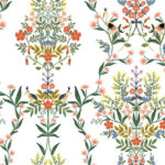 Luxembourg Peel and Stick Wallpaper - White - Rifle Paper - York - PSW1327RL