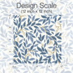 Willowberry Peel and Stick Wallpaper - Blue/White/Metallic Accents - Rifle Paper 2 - York - PSW1469RL - Image 4