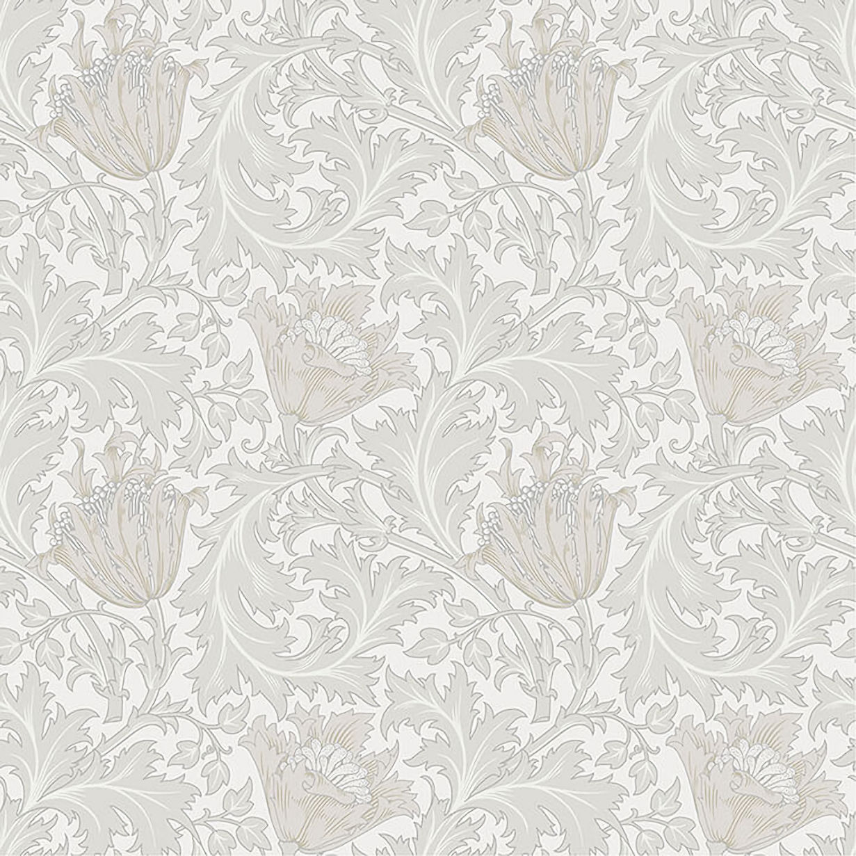4153-82001 William Morris Anemone Floral Trail Wallpaper - Dove - Brewster - 4153-82001 - Image 1
