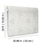 William Morris Anemone Floral Trail Wallpaper - Dove - Brewster - 4153-82001 - Image 5