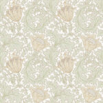 William Morris Anemone Floral Trail Wallpaper - Light Green - Brewster - 4153-82002