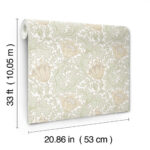 William Morris Anemone Floral Trail Wallpaper - Light Green - Brewster - 4153-82002 - Image 5