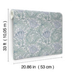 William Morris Anemone Floral Trail Wallpaper - Blue - Brewster - 4153-82003 - Image 5
