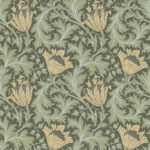 William Morris Anemone Floral Trail Wallpaper - Moss - Brewster - 4153-82004