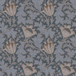 William Morris Anemone Floral Trail Wallpaper - Dark Blue - Brewster - 4153-82006