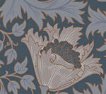 William Morris Anemone Floral Trail Wallpaper - Dark Blue - Brewster - 4153-82006 - Image 3