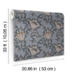 William Morris Anemone Floral Trail Wallpaper - Dark Blue - Brewster - 4153-82006 - Image 6
