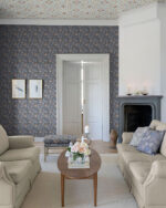 William Morris Anemone Floral Trail Wallpaper - Dark Blue - Brewster - 4153-82006 - Image 4