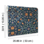 William Morris No. 1 Holland Park Wallpaper - Dark Blue - Brewster - 4153-82010 - Image 5