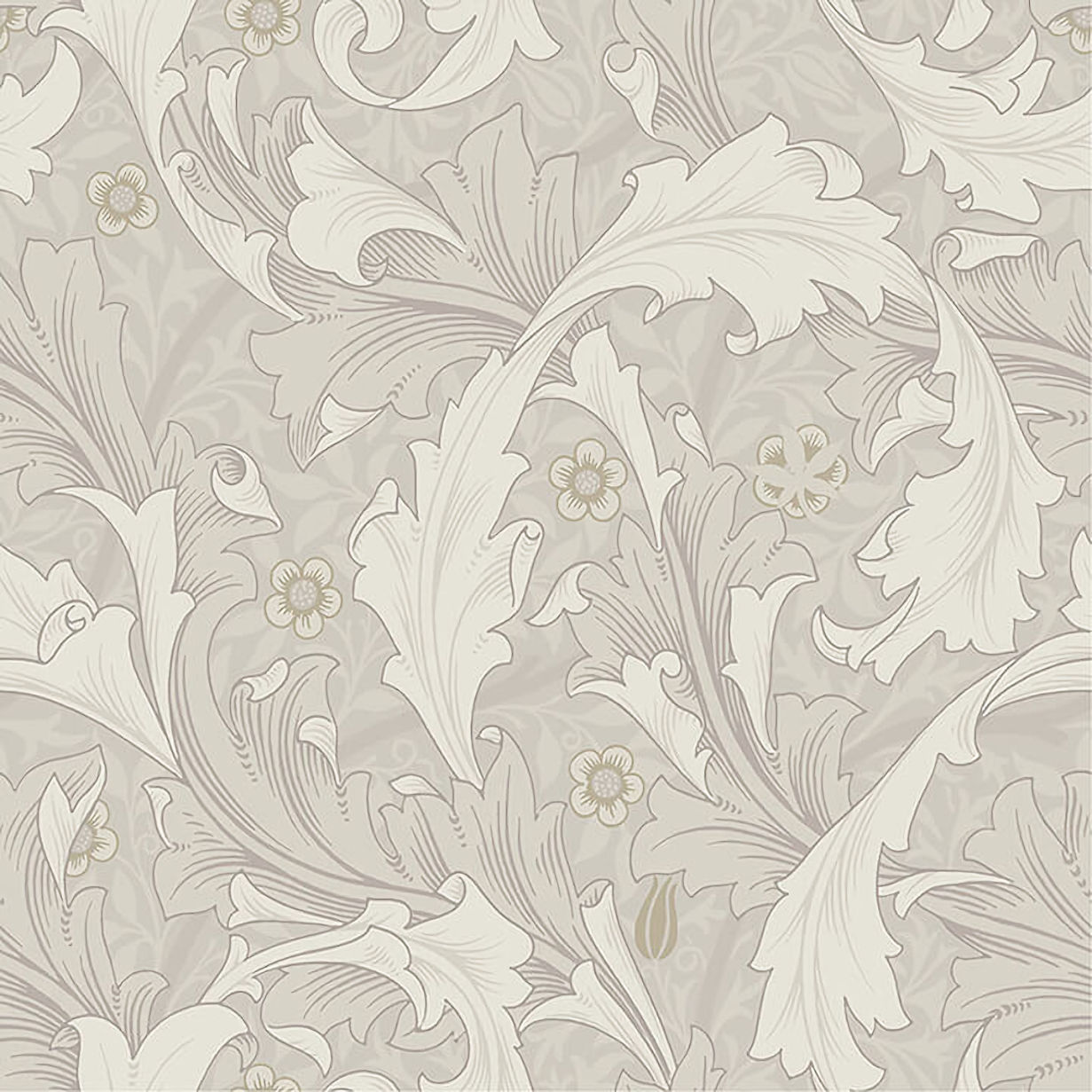 4153-82011 William Morris Granville Leafy Vine Wallpaper - White - Brewster - 4153-82011 - Image 1