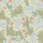 William Morris Granville Leafy Vine Wallpaper - Olive - Brewster - 4153-82012