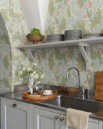 William Morris Granville Leafy Vine Wallpaper - Olive - Brewster - 4153-82012 - Image 4