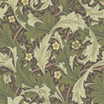 William Morris Granville Leafy Vine Wallpaper - Plum - Brewster - 4153-82013
