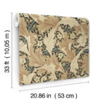 William Morris Granville Leafy Vine Wallpaper - Apricot - Brewster - 4153-82015 - Image 5