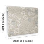 William Morris Vine Woodland Fruits Wallpaper - Light Greys - Brewster - 4153-82017 - Image 5