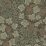 William Morris Vine Woodland Fruits Wallpaper - Dark Green - Brewster - 4153-82020