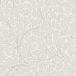 William Morris Oak Tree Leaves Wallpaper - Dove - Brewster - 4153-82026