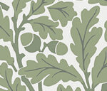 William Morris Oak Tree Leaves Wallpaper - Green - Brewster - 4153-82028 - Image 3