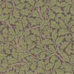 William Morris Oak Tree Leaves Wallpaper - Plum - Brewster - 4153-82029