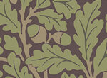 William Morris Oak Tree Leaves Wallpaper - Plum - Brewster - 4153-82029 - Image 3