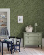 William Morris Oak Tree Leaves Wallpaper - Black - Brewster - 4153-82030 - Image 4