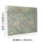 Cray William Morris Floral Trail Wallpaper - Light Blue - Brewster - 4153-82034 - Image 5