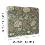 Cray William Morris Floral Trail Wallpaper - Sea Green - Brewster - 4153-82035 - Image 5