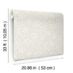 Mallow - William Morris Floral Vine Wallpaper - Dove - Brewster - 4153-82037 - Image 5